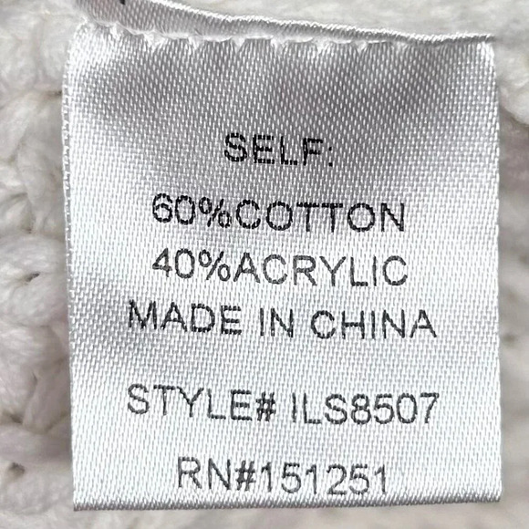 In Loom Size Medium Sweater Cotton Striped Oversized Cozy Casual - Picture 4 of 7